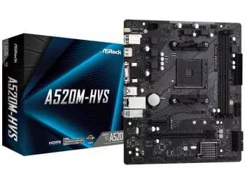 Placa Mãe ASRock A520M-HVS (Socket AM4/AMD A520/M.2)