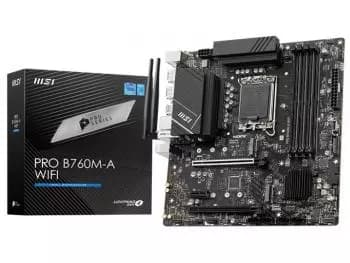 Placa Mãe MSI PRO B760M-A WIFI (LGA 1700/Intel B760/M.2/DDR5/WiFi 6E 802.11ax/Bluetooth 5.3)