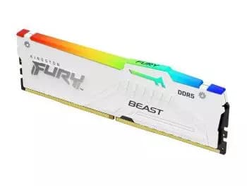 Memória Kingston FURY Beast RGB 16GB DDR5 5600MHz, Branca - KF556C40BWA-16