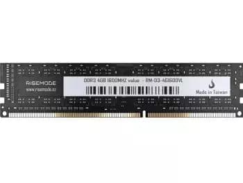 Memória Rise Mode Value Series 4GB DDR3 Low Voltage 1600MHz 1.35V PC3-12800