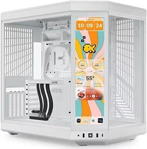 Gabinete Gamer HYTE Y70 Touch Infinite Pitch Tela Touch 14.9 C/ Cabo Riser Usb Type-C Snow White - CS-HYTE-Y70TTI-WW