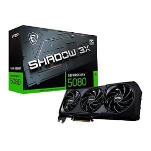 Placa de Vídeo MSI GeForce RTX 5080 Shadow OC 3X 16GB GDDR7 256 bit - 912-V531-031