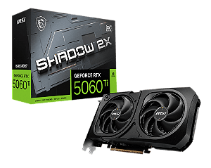 Placa de Vídeo MSI GeForce RTX 5060 TI Shadow 2X OC Plus 16GB GDDR7 128 bits - 912-V535-029