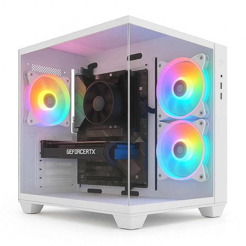 PC Gamer Skill Aquarium, Intel Core I5 12400F, 16GB, Geforce RTX 4060 8GB, SSD 1TB M.2, Fonte 600W 80 Plus, Branco SKA096