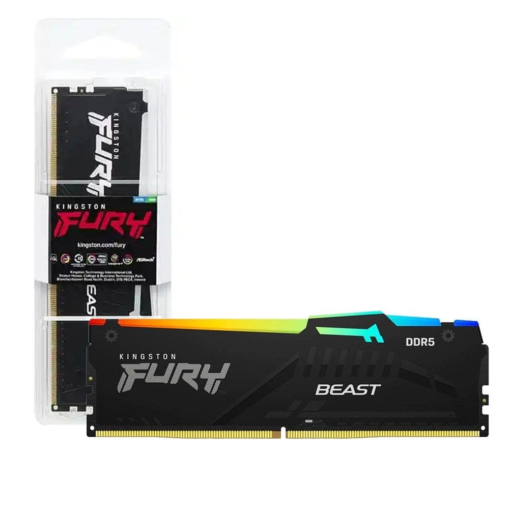 Memória Para PC Kingston Fury Beast 8Gb 5600Mhz DDR5 RGB - KF556C40BBA-8 - 6204