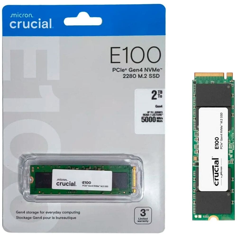 MP - SSD Crucial E100 2TB M 2 NVMe PCIe Gen