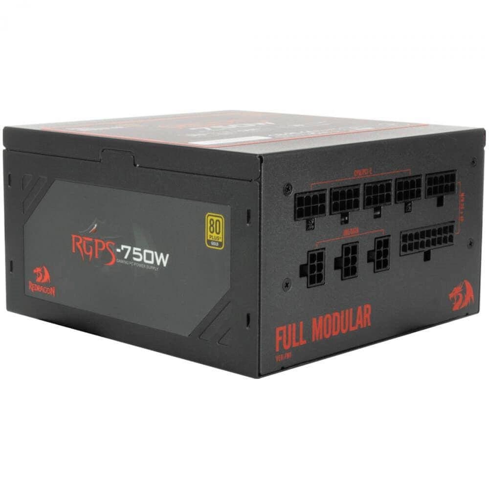Fonte Redragon 750W 80 Plus Gold Full Modular RGPS-750W