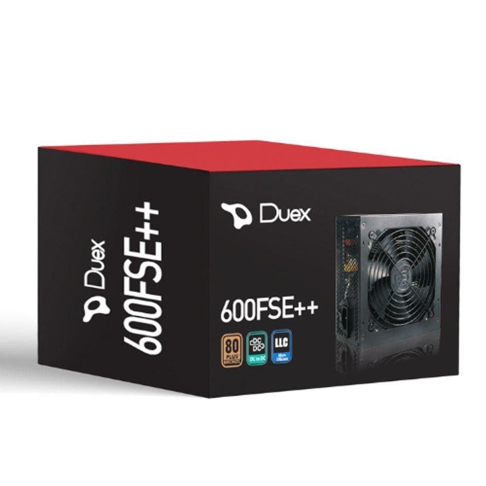 Fonte Duex 600w, 80 Plus Bronze, Preta - Dx600fse+