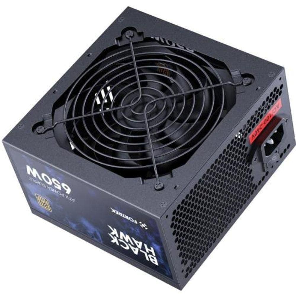Fonte de Alimentação Gamer ATX Black Hawk 650W 80 Plus Bronze PFC Ativo Preto Fortrek