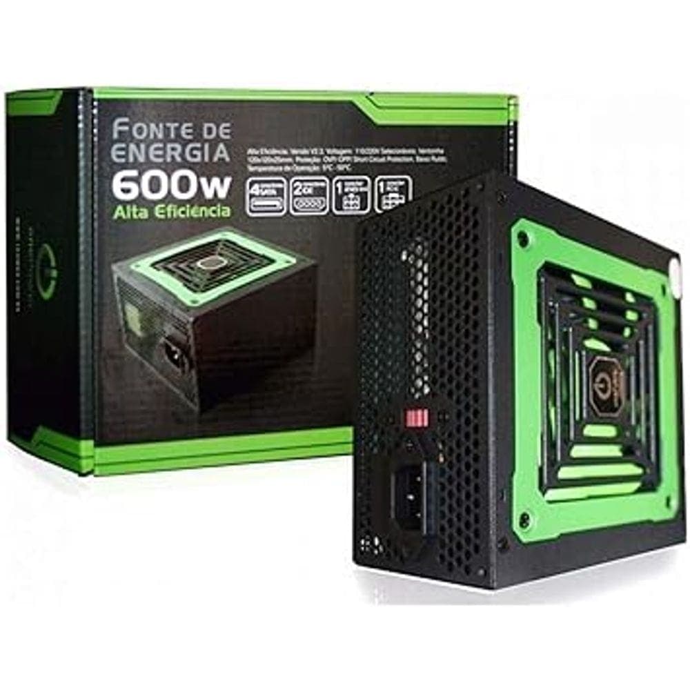 (1) Fonte De Alimentação Onepower, 600w, Bivolt