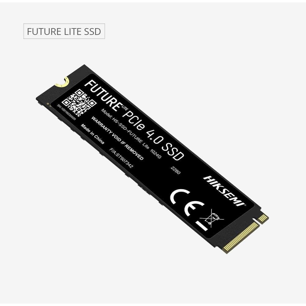 SSD 1TB M.2 2280 NVMe PCIe 4.0 Hiksemi Future Lite, Leitura 7000 e Gravação 6000 MB/s, HS-SSD- FUTURE LITE 1024G
