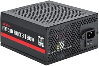 FONTE GAMER PCYES SHOCKER 600W 80 PLUS WHITE – PF600SHW