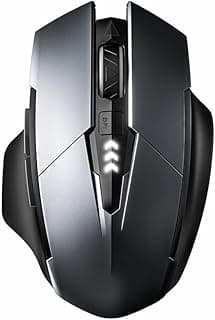 Mouse sem Fio Pro-Gaming Premium Recarregável Wireless Conexão USB 2.4G 1600DPI Bateria de Longa Duração Sensor Óptico Preciso Clique Silencioso Design Ergonômico