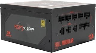 Fonte de Alimentação Gamer Redragon RGPS-650W 80 Plus Gold Full Modular, Preto