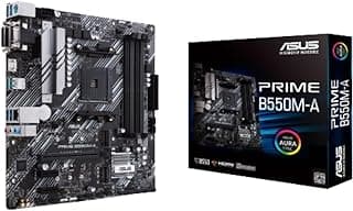 ASUS Prime B550M-A WiFi II AMD AM4 (3ª Geração Ryzen™) Placa mãe Micro ATX (PCIe 4.0, WiFi 6, memória ECC, LAN 1Gb, HDMI 2.1/D-Sub, 4K@60HZ, cabeçalho RGB endereçável Gen 2 e sincronização Aura)