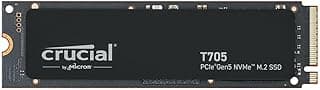Crucial SSD T705 PCIe Gen5 NVMe M.2 de 1 TB - até 13.600 MB/s - Pronto para jogos - Unidade de estado sólido (PC) interna - +1 mês Adobe CC - CT1000T705SSD3