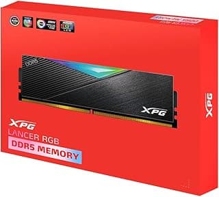 Memória RAM Gamer XPG Lancer RGB DDR5 32GB (2x16GB) 6000MHz CL30, Alto Desempenho e Estilo para Desktop – Preto