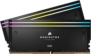 CORSAIR DOMINATOR TITANIUM RGB DDR5 RAM 32GB (2x16GB) DDR5 6600MHz CL32 Intel XMP iCUE Memória de computador compatível - Preto (CMP32GX5M2X6600C32)