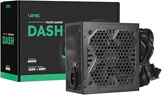 Fonte Gamer Vinik DASH 600W Preto - VFG600WPV3