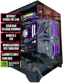 PC GAMER RYZEN 7 5700X, B550M, WI-FI, 32GB RAM, NVME 1TB, NVIDIA RTX 5060 8GB
