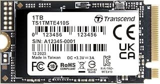 Transcend 1TB M.2 2242 SSD, Up to 5000MB/s, PCIe Gen4x4 NVMe 3D TLC, for Ultra-Thin Laptops, Lenovo ThinkPad, Yoga Gen 6, ASUS ExpertBook, ZenBook, Mini PC, DRAM-Less Design for Low Power Consumption