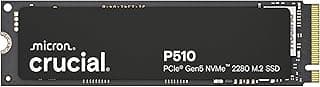 Crucial P510 1TB SSD G9 TLC NAND PCIE GEN 5 X4 NVME M.2 2280 Estado sólido interno D