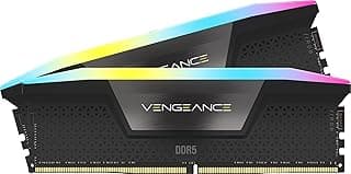 CORSAIR Memória de computador Vengeance RGB DDR5 96GB (2x48GB) DDR5 7000MHz CL40 Intel XMP iCUE compatível – Preto (CMH96GX5M2B7000C40)