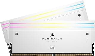 CORSAIR DOMINATOR TITANIUM RGB DDR5 RAM 32GB (2x16GB) DDR5 6000MHz CL30 Intel XMP iCUE Memória de computador compatível - Branco (CMP32GX5M2B6000C30W)