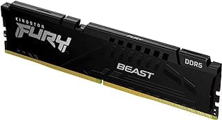 Kingston Memória de desktop Fury Beast 16GB 6000MT/s DDR5 CL36 | AMD Expo | Plug N Play | Módulo único | KF560C36BBE2-16
