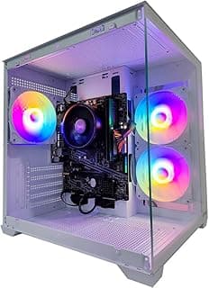 PC GAMER BRANCO RYZEN 5 5600GT, 16GB DDR4, SSD 480GB, AQUÁRIO BRANCO