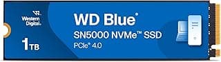 Western Digital SSD de estado sólido interno WD Blue SN5000 NVMe de 1 TB - PCIe Gen 4.0, M.2 2280, até 5.150 MB/s - WDS100T4B0E