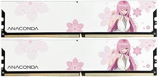 ANACOMDA ANA Kingsnake DDR5 RAM 32GB (2x16GB) 6000MHz CL38 Desktop Memory, Intel XMP 3.0 Ready, AMD EXPO Support (BIOS Dependent), overclocking UDIMM de alto desempenho, 288 pinos, feito em