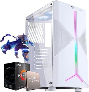 PC GAMER BRANCO RYZEN 5 5600GT, 16GB DDR4 3200MHZ, SSD M.2 500GB, VEGA 7