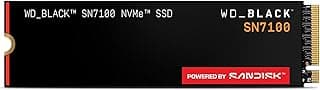 WD_BLACK Unidade de estado sólido SSD interna para jogos SN7100 NVMe de 1TB - PCIe Gen4, M.2 2280, até 7.250 MB/s - WDS100T4X0E [Nova versão]