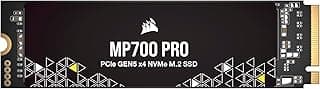 Corsair MP700 PRO 1TB M.2 PCIe Gen5 x4 NVMe 2.0 SSD – M.2 2280 – Leitura sequencial de até 11.700 MB/s – TLC NAND de alta densidade – Preto