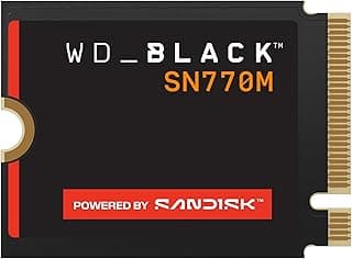 WD_BLACK SSD NVMe SN770M M.2 2230 de 1 TB para dispositivos portáteis de jogos, velocidades de até 5.150 MB/s, TLC 3D NAND, ótimo para Steam Deck e Microsoft Surface - WDBDNH0010BBK-WRSN
