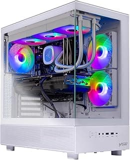 Skytech Gaming Azure 3 Gaming PC, AMD Ryzen 7 7800X3D 4.2GHz, NVIDIA RTX 5070 Ti 16GB VRAM, 1TB Gen4 NVMe SSD, 32GB DDR5 RAM 5600, 850W Gold ATX 3 PSU, 360 ARGB AIO, WI-FI 5, Windows 11, Desktop