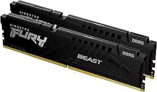 Kingston Memória de desktop Fury Beast 16GB (2x16GB) 6000MT/s DDR5 CL36 | AMD Expo | Plug N Play | Kit de 2| KF560C36BBE2K2-32
