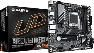 GIGABYTE B650M D3HP (AM5/ LGA 1718/ AMD/B650/ Micro ATX/Garantia de 5 anos/DDR5/2X PCIe 4.0 M.2/PCIe 4.0/USB 3.2 Gen2 Tipo-C/2.5GbE LAN/Placa-mãe)