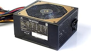 Fonte C3Tech PS-G700m Certificacao 80 Plus White 700w Gamer, ATX, PFC ativo Bivolt automatico 115/230V, Cooler 120mm, Preta