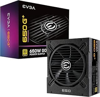 EVGA SuperNOVA 120-GP-0650-X1, 650 G+, 80 Plus Gold 650 W, totalmente modular, ventilador FDB, 10 anos de garantia, inclui auto-testador, fonte de alimentação