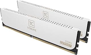 TEAMGROUP T-Create Expert Overclocking 10L CL32 DDR5 96GB Kit (2 x 48GB) 6400MHz (PC5-51200) M-DIE Intel XMP 3.0 & AMD Expo Módulo de Memória de Desktop Compatível Ram Branco - CTCWD596G6400HC32ADC01