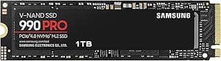 Samsung 990 PRO 1TB PCIe 4.0 (até 7450 MB/s) NVMe M.2 (2280) Unidade de estado sólido interna (SSD) (MZ-V9P1T0BW)