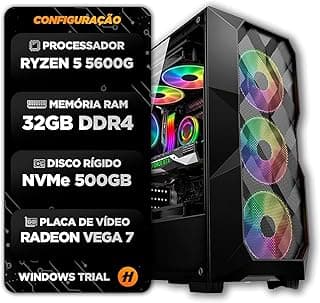PC GAMER RYZEN 5 5600GT, 32GB DDR4, SSD M.2 NVME 500GB, VEGA 7, FONTE 500W - XPRESS