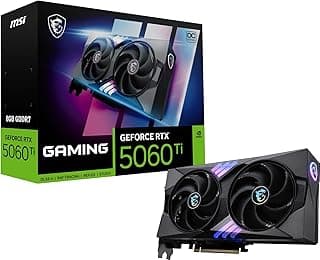 MSI Placa gráfica Gaming RTX 5060 Ti 8G Gaming OC (8GB GDDR7, TBA-bit, desempenho extremo: TBA MHz, DisplayPort x3 2.1a, HDMI 2.1b, NVIDIA Blackwell Architecture)