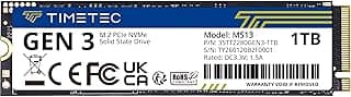 Timetec SSD NVMe PCIe de 1 TB Gen3x4 8Gb/s M.2 2280 3D NAND Cache SLC de alto desempenho, velocidade de leitura/gravação de até 2.000/1.600 MB/s Unidade de estado sólido interna para PC, laptop e