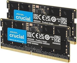 Crucial Kit de memória de laptop de 128 GB (2 x 64 GB) DDR5 RAM 5600 MHz (ou 5200 MHz ou 4800 MHz), SODIMM 262 pinos, compatível com Intel Core Ultra e AMD Ryzen 8000 e acima – CT2K64G56C46S5