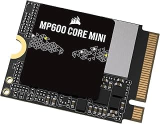 Corsair MP600 CORE Mini 1TB M.2 NVMe PCIe x4 Gen4 2 SSD – M.2 2230 – Leitura sequencial de até 5.000 MB/s – QLC NAND de alta densidade – Ótimo para Steam Deck, ASUS ROG Ally, Microsoft Surface Pro –
