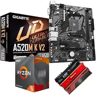 KIT UPGRADE ADMD RYZEN 5 5600GT 4.6GHZ TURBO + PLACA MÃE A520M-K + 16gb 3200MHZ - RADEON VEGA 7