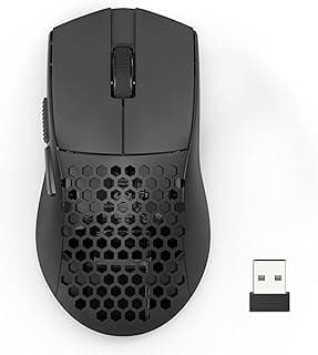 Mouse Gamer Redragon Astrolabe Lite Preto PAW3313 10000 DPI Sem Fio Tri-Mode USB 2.4GHz Bluetooth, USB Tipo-C Estrutura Perfurada Honeycomb 49g Cabo Paracord M725-LIT